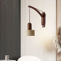 Solid Wood Glass Horn Wall Lamp