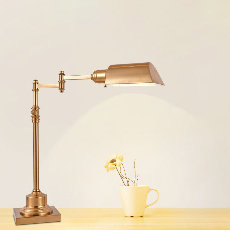 Rectangular Cylindrical Iron Bedroom Table Lamp