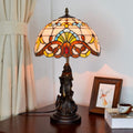 Lotus Stained Glass Dome Table Lamp