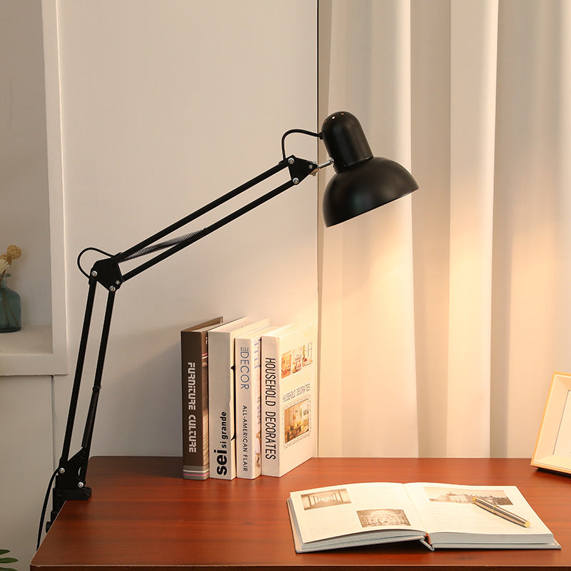 Retractable Long Arm Clip Table Lamp