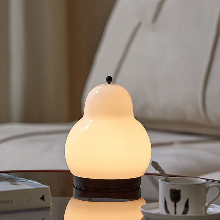 Cream Pear Shape Rechargeable Table Lamp