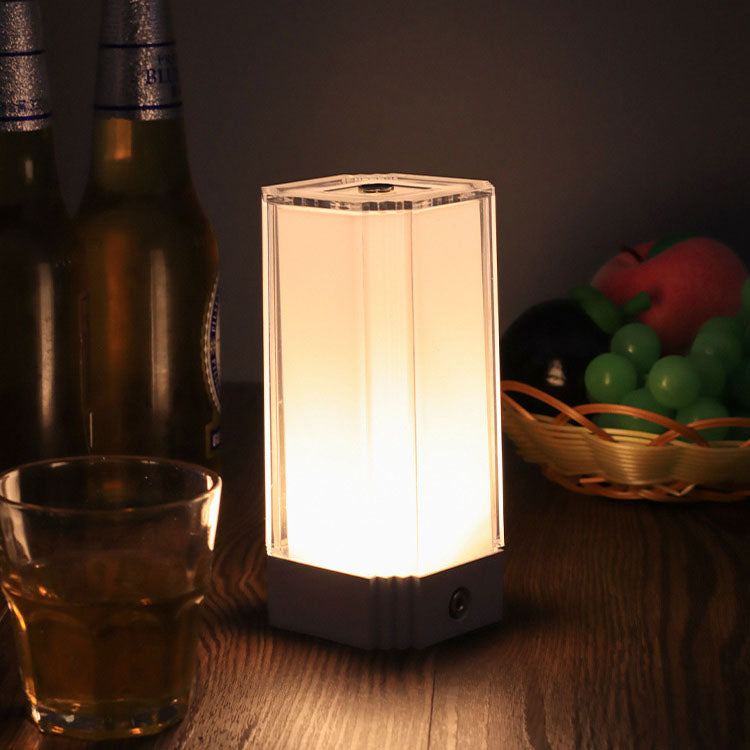 Solid Color Rectangular Acrylic Table Lamp
