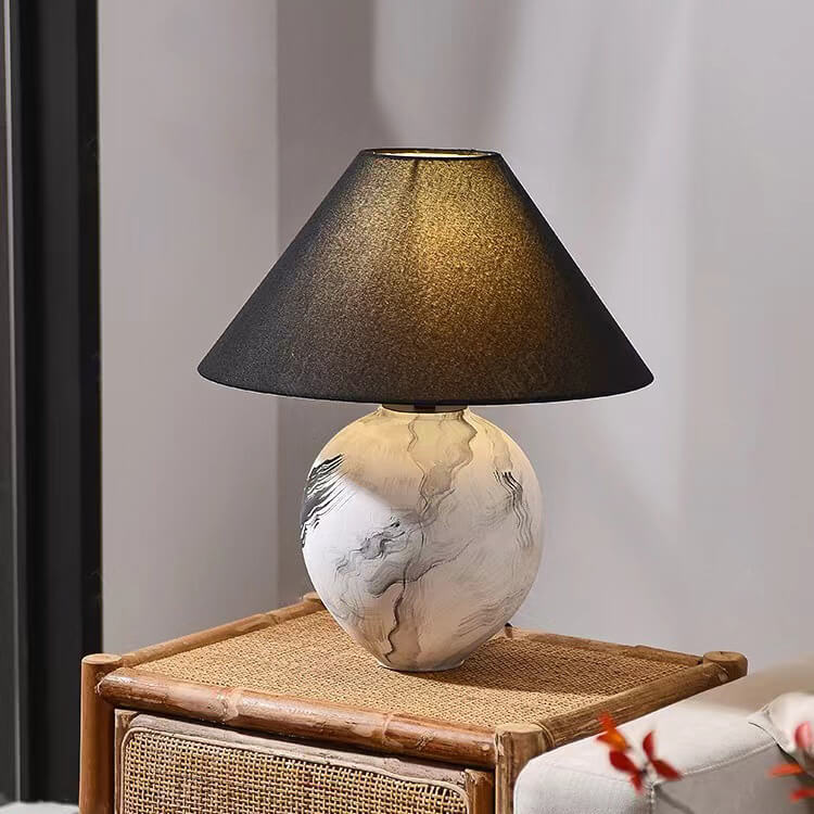 Ink Painting Decorative Ceramic Table Lamp