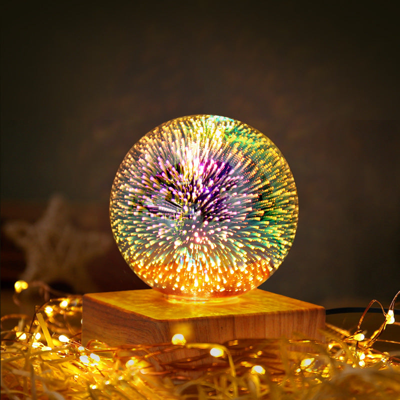 Colorful Glass Ball Plug-in Table Lamp