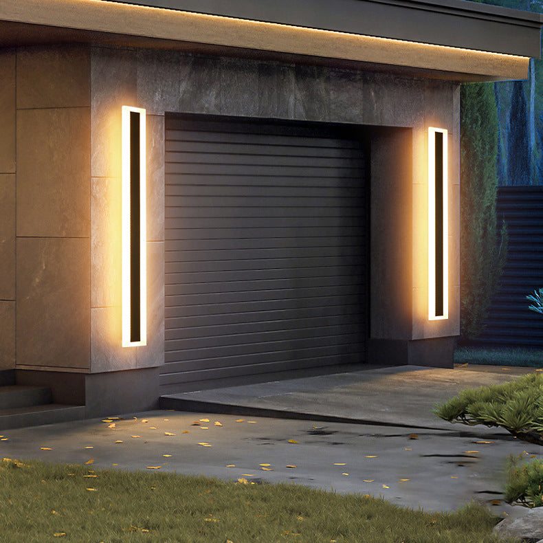 Long Rectangular Aluminum Acrylic Outdoor Light