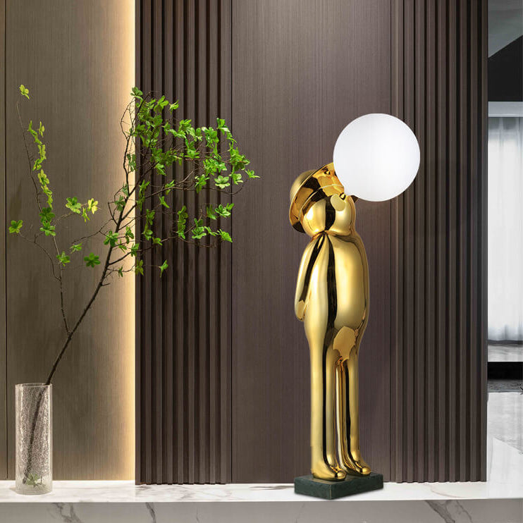 Human Sculpture Fiberglass Resin Floor Lamp