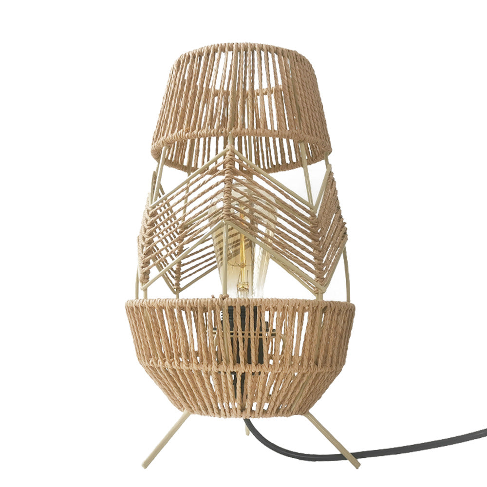 Iron Rattan Weaving Floor Lamp