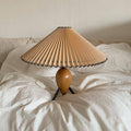 Tapered Iron Wood PVC Table Lamp