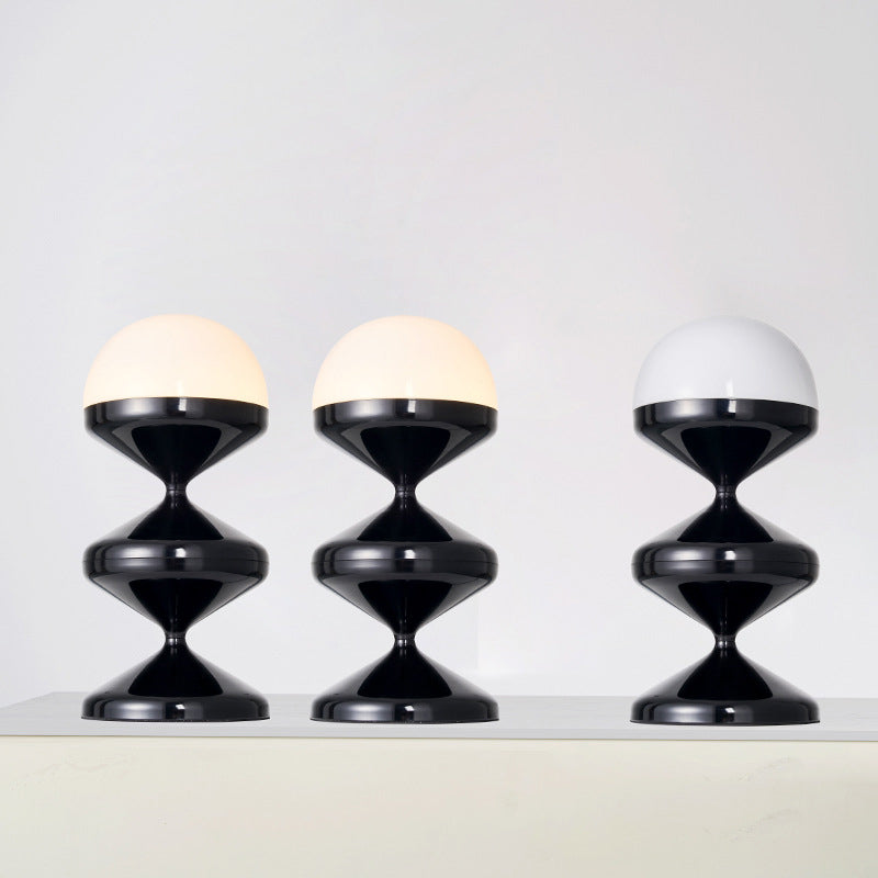 Wave Iron Glass Bedroom Table Lamp