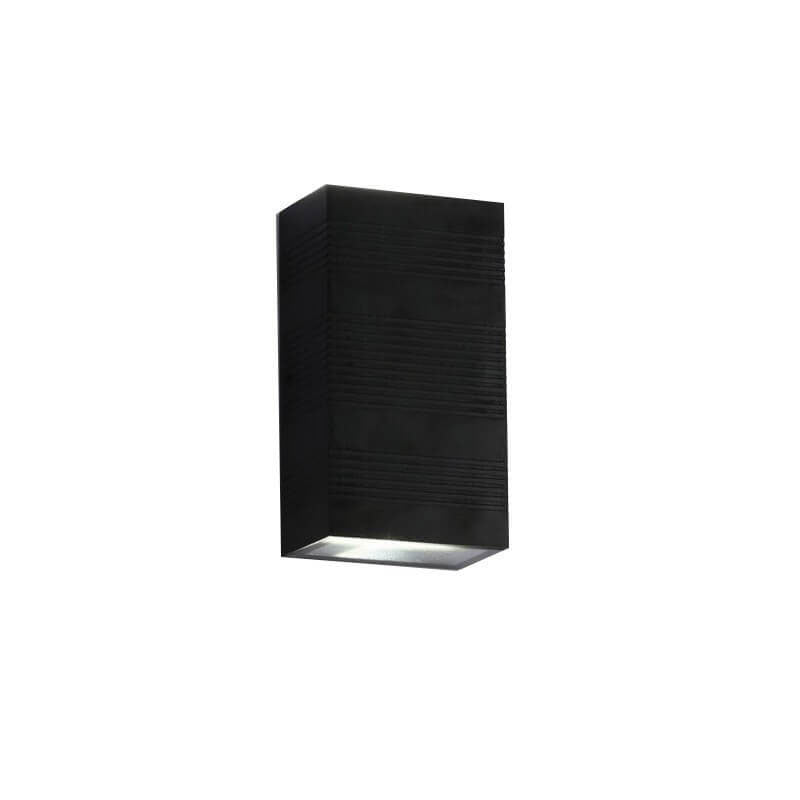 Pure Black Rectangular Aluminum Wall Lamp