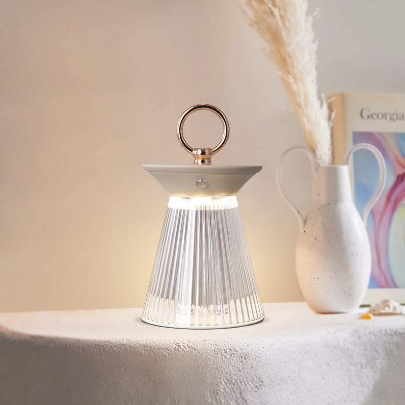 Iron Acrylic Semi-Conical Portable Table Lamp
