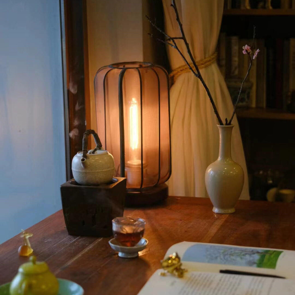 Zen Transparent Silk Lampshade Table Lamp