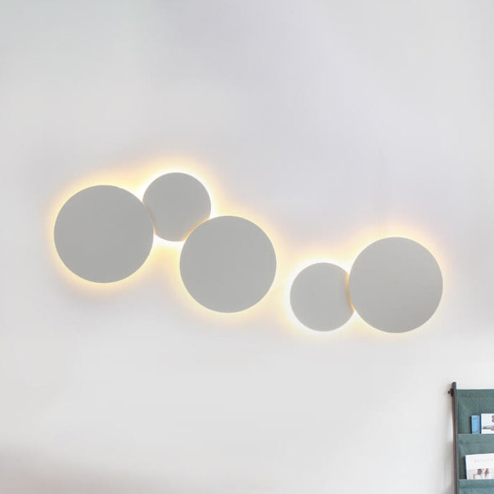 Round Eclipse Iron Living Wall Lamp