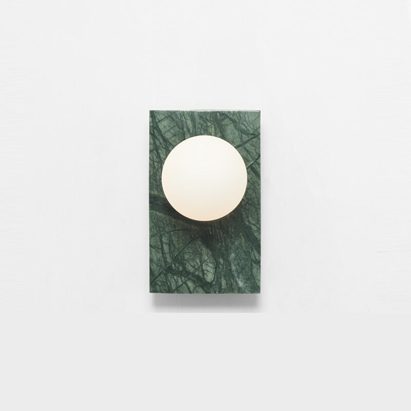 Marble Square Glass Ball Wall Lamp