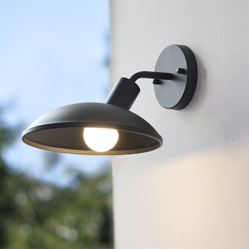 Round Iron Patio Outdoor Light