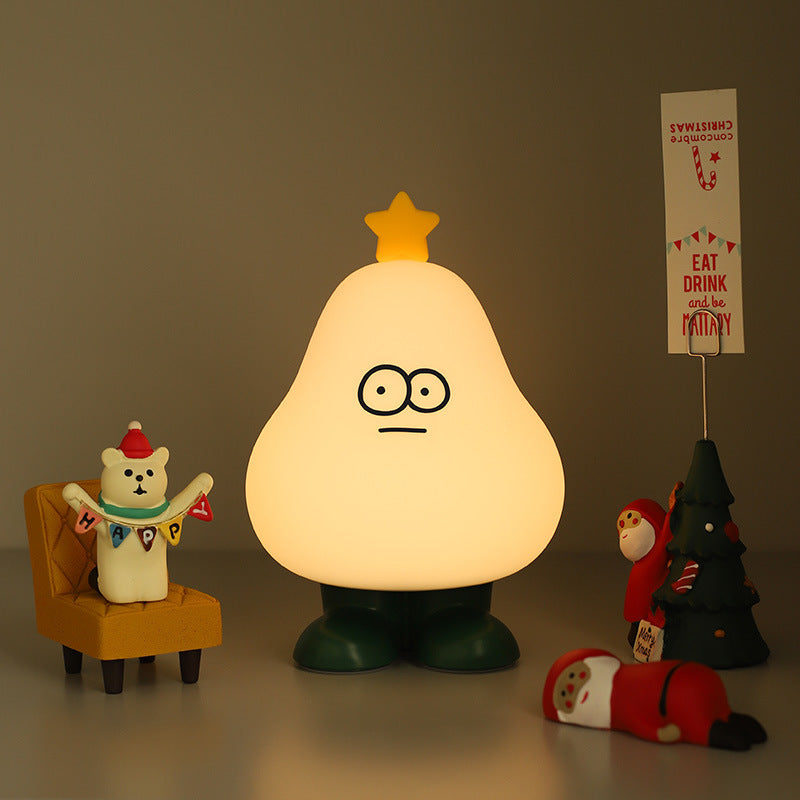 Cartoon Pear Silicone Timing Table Lamp