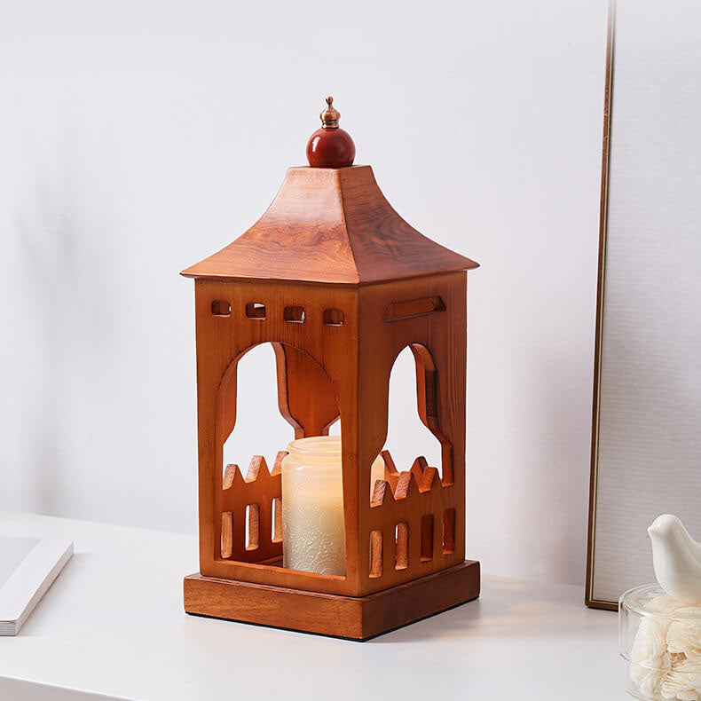Walnut Cabin Melting Wax Table Lamp