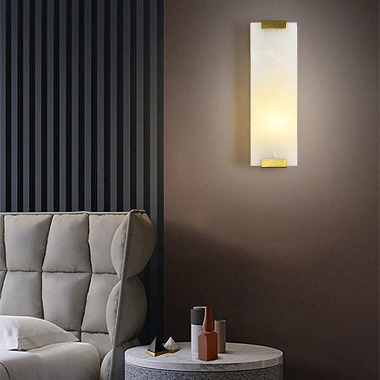 Copper Marble Strip Design 3-Light Wall Lamp