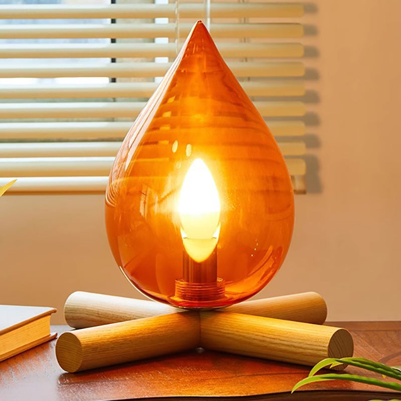 Flame Fire Pile Solid Table Lamp