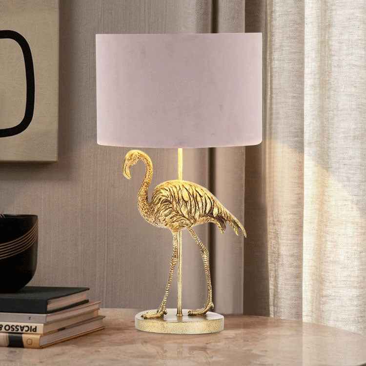 Flamingo Resin Fabric Table Lamp