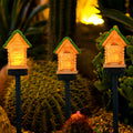 Resin Wooden House Lawn Outdoor Light