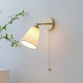 Minimal Brass Ceramic Wall Lamp