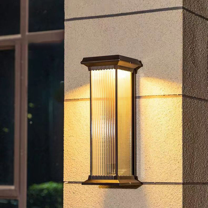 Rectangle Aluminum Glass 1/2 Outdoor Light