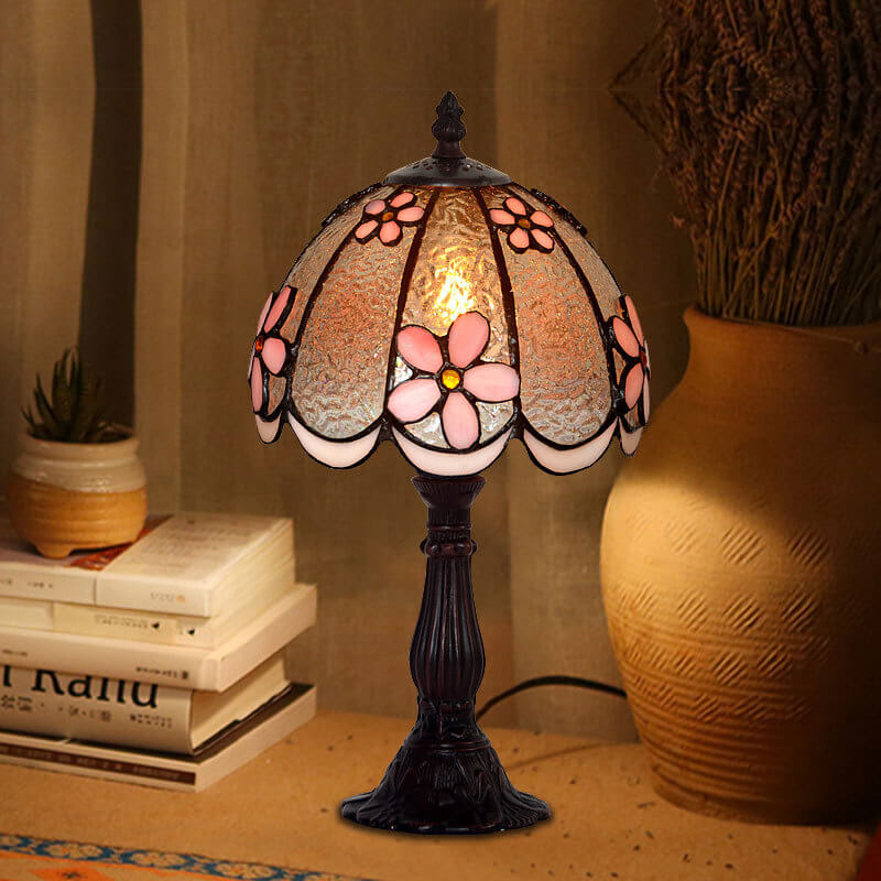Plum Flower Stained Glass Table Lamp