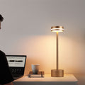 Cylindrical Metal Acrylic Table Lamp