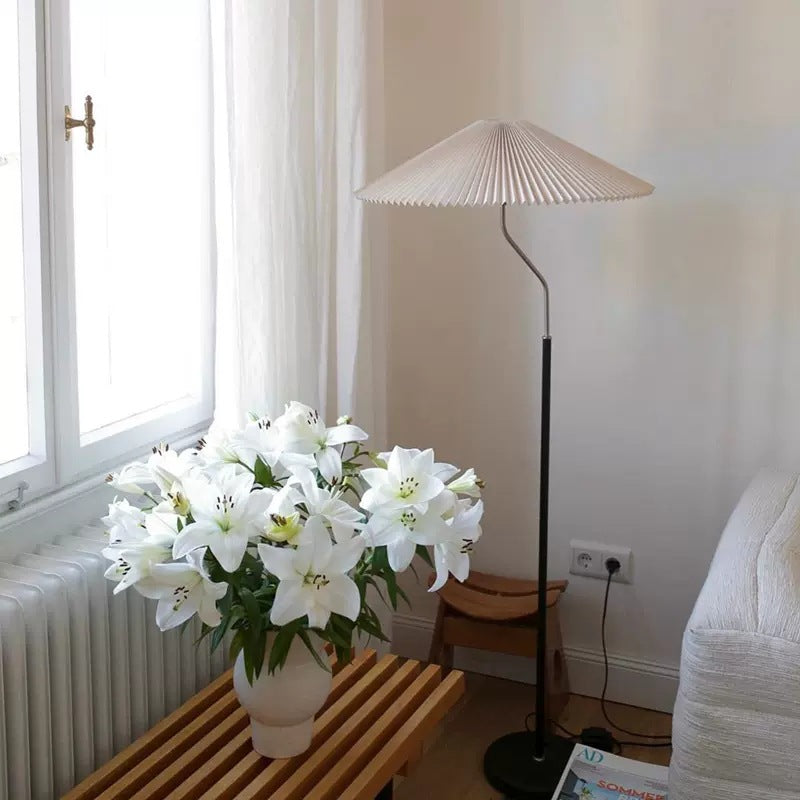 Pleated Hardware Floor Lamp