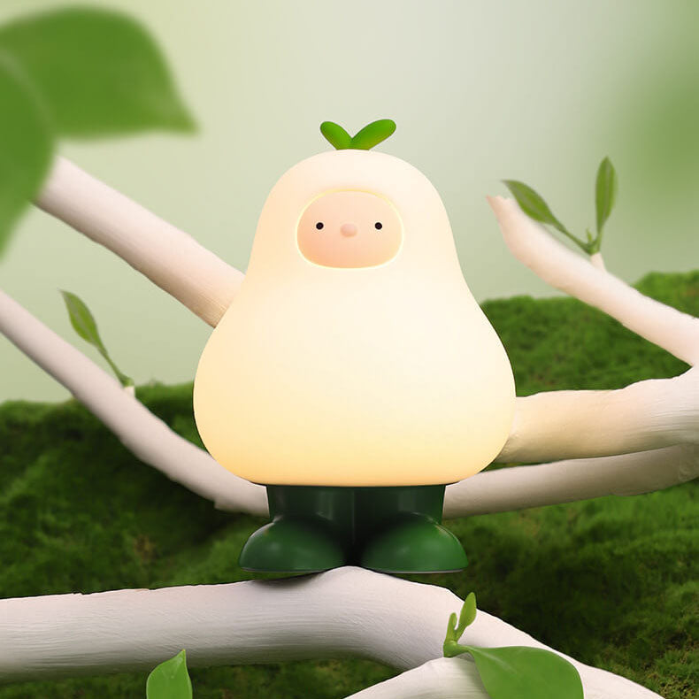 Cartoon Pear Silicone Night Table Lamp