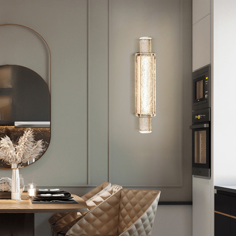 Water Grain Glass Column Wall Lamp