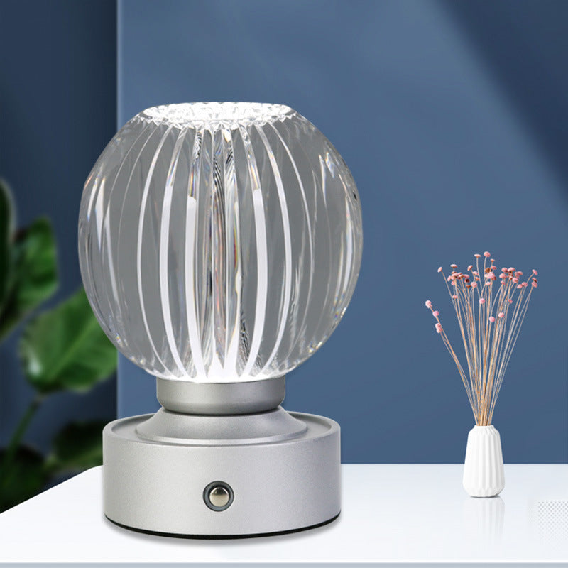 Acrylic Round Ball Wireless Table Lamp