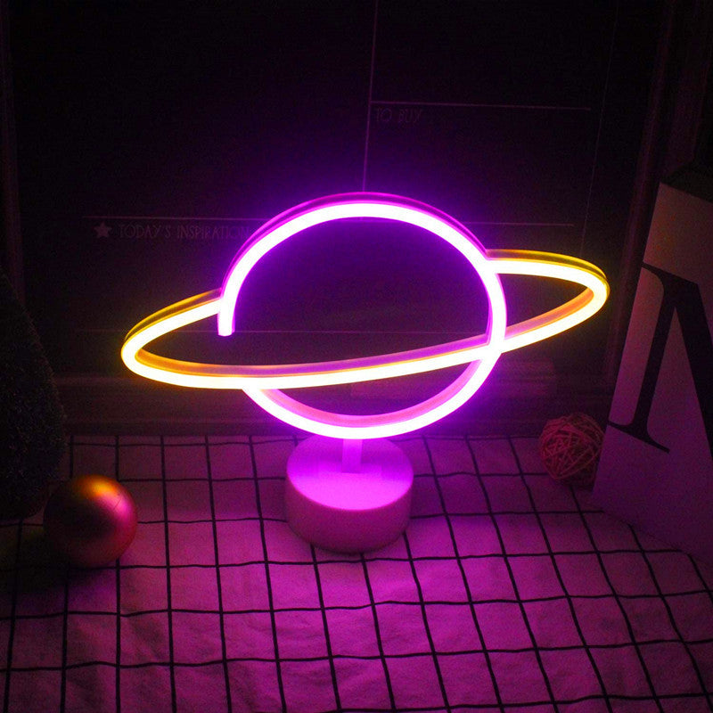 Planet Neon Plastic Night Table Lamp