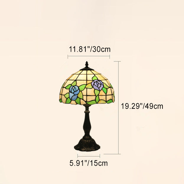Round Dome Flower Zinc Table Lamp