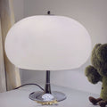 Oval Mushroom Iron Glass 3-Light Table Lamp