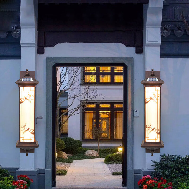Rectangular Aluminum Glass Garden Outdoor Light