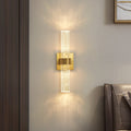 Cylinder Aluminum Crystal Living Wall Lamp