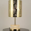 Stainless Steel Column Carved Table Lamp