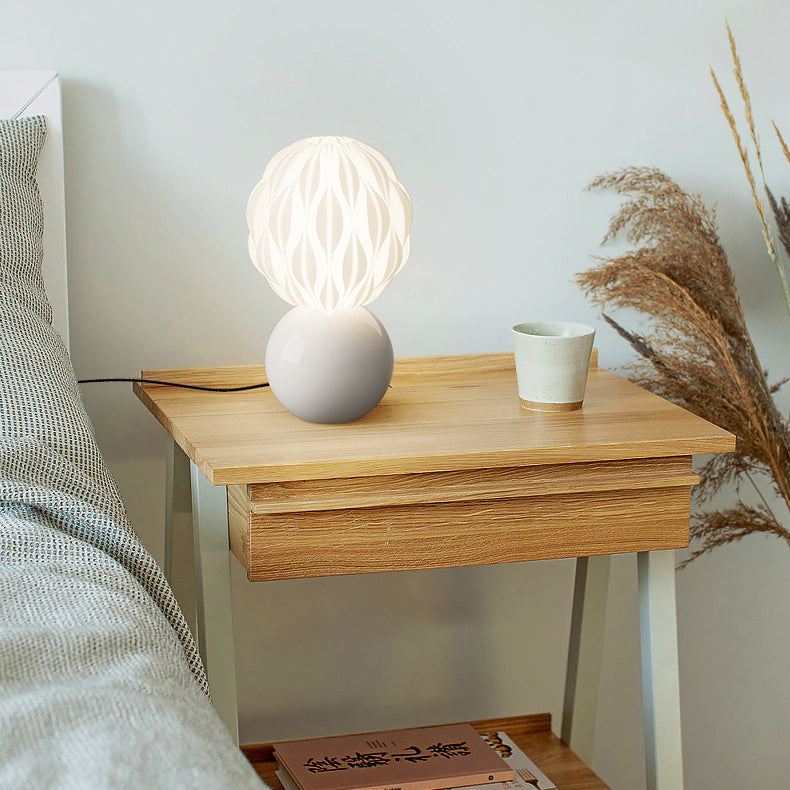 Orb Cloudy Ceramic PE Table Lamp