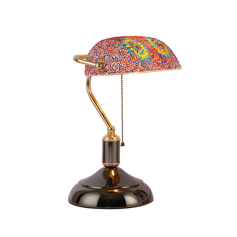 Iron Glass Rectangular Mosaic Table Lamp