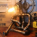 Plumbing Robot Iron Bedroom Table Lamp