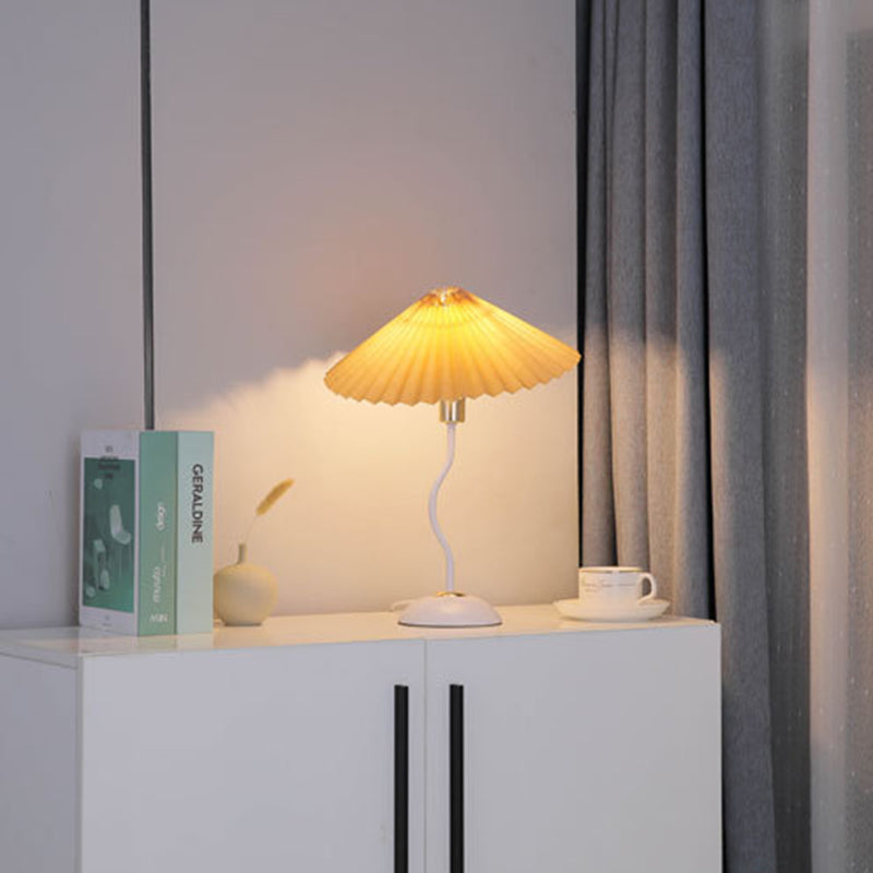 Danish Pleated Umbrella Bend Table Lamp