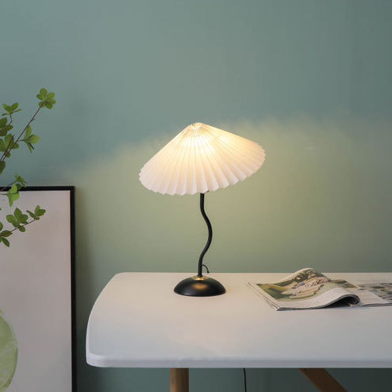 Danish Pleated Umbrella Bend Table Lamp