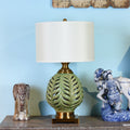 Hollowed Out Leaves Vase Table Lamp