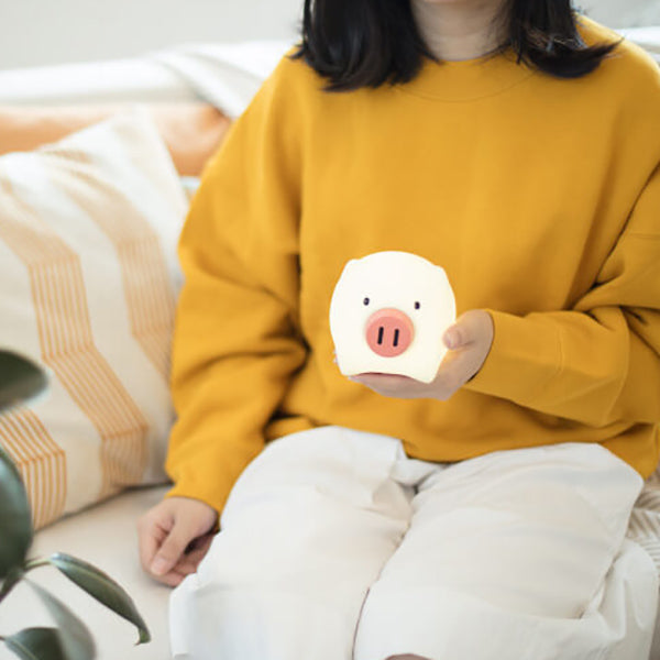 Cute Pig Touch Timer Table Lamp