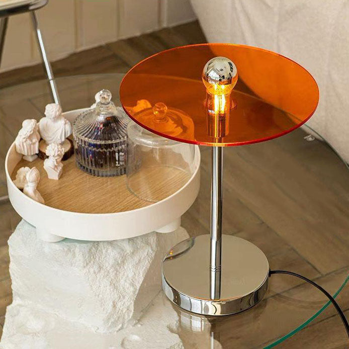 Acrylic Round Sheet Iron Table Lamp