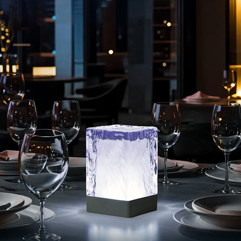 Resin Square Bedroom Table Lamp
