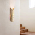 Yellow Travertine Half Oval Wall Lamp