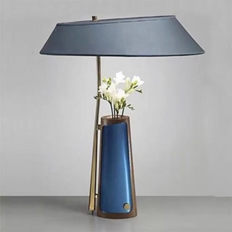 Cylinder Vase Hardware Fabric Table Lamp